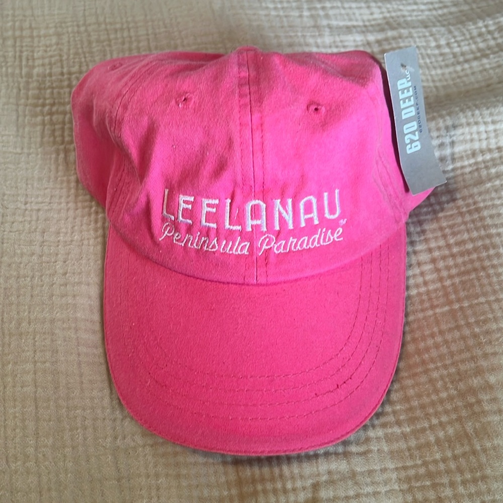 Michigan Up North Leelanau Baseball Hat NWT pink